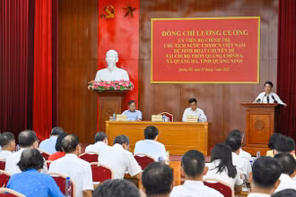 Chủ tịch nước Lương Cường dự sinh hoạt Chi bộ thôn Quảng Chính 6.