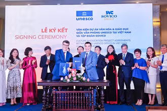 Lễ ký kết giữa UNESCO và SOVICO.