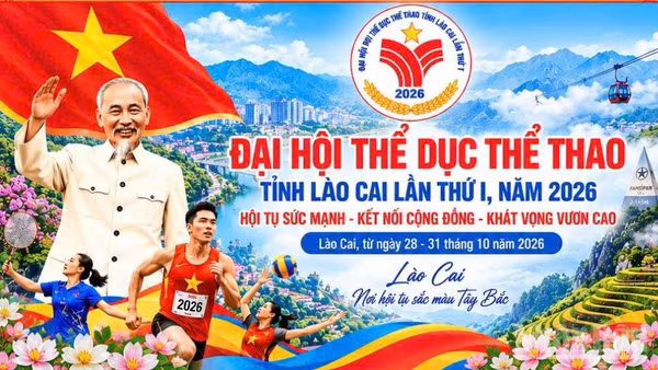 Đại hội Thể dục thể thao tỉnh Lào Cai lần thứ I, năm 2026 dự kiến diễn ra từ ngày 28-31/10. (Ảnh: Ban Tổ chức)