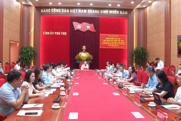 [Video] Ban Chỉ đạo Đề án của Đảng ủy Quốc hội khảo sát hoạt động giám sát tại Phú Thọ