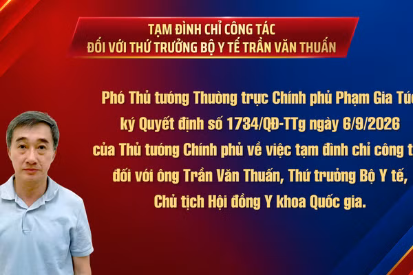 [Video] Tạm đình chỉ công tác đối với Thứ trưởng Bộ Y tế Trần Văn Thuấn