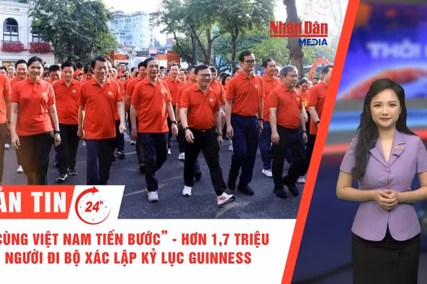 [Video] Thời sự 24h ngày 30/8/2026: “Cùng Việt Nam tiến bước” - Hơn 1,7 triệu người đi bộ xác lập kỷ lục Guinness 
