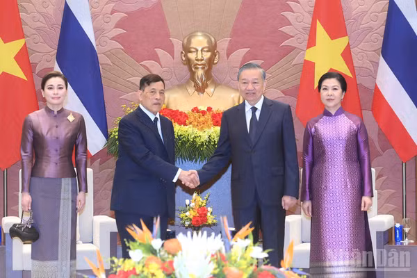 Tổng Bí thư, Chủ tịch nước Tô Lâm hội đàm với Nhà vua Vương quốc Thái Lan Maha Vajiralongkorn Phra Vajiraklaochaoyuhua, tại Nhà Quốc hội, ngày 15/9/2026. (Ảnh: ĐĂNG KHOA) 