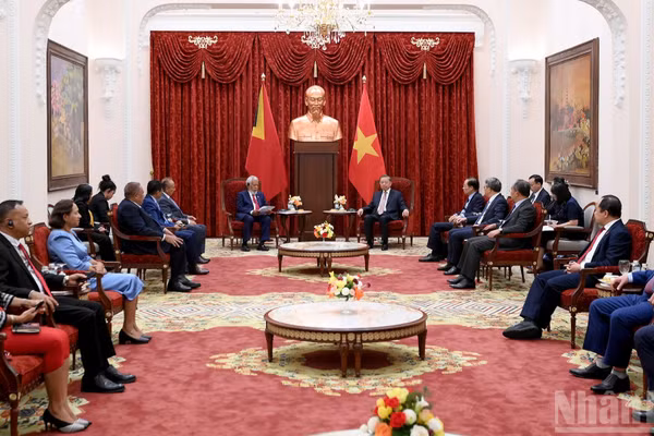 Quang cảnh cuộc tiếp. (Ảnh: ĐĂNG KHOA)