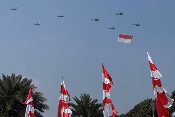 Lễ kỷ niệm lần thứ 81 Quốc khánh nước Cộng hòa Indonesia diễn ra tại Cung điện Merdeka ở Jakarta, ngày 17/8/2026. (Ảnh: TTXVN)