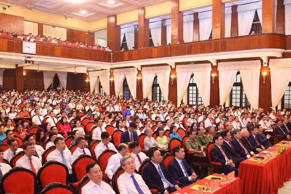 Quang cảnh tại Lễ khai giảng năm học 2025-2026 của Học viện Chính trị quốc gia Hồ Chí Minh. 