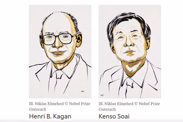 Chân dung hai nhà khoa học Henri Kagan và Kenso Soai. (Ảnh minh họa: Nobelprize.org)