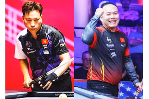 Hai cơ thủ Dương Quốc Hoàng và Nguyễn Anh Tuấn.