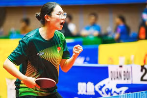Tay vợt Lâm Thu Cúc. Ảnh: BẢO LONG