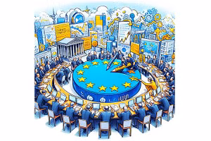 Biếm họa: AI4GOV PROJECT.EU