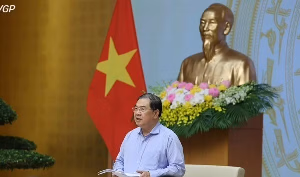Phó Thủ tướng Thường trực Chính phủ Phạm Gia Túc phát biểu kết luận phiên họp thứ nhất của Ban Chỉ đạo Trung ương về chính sách nhà ở và thị trường bất động sản. (Ảnh: chinhphu.vn/Phương Nguyên)