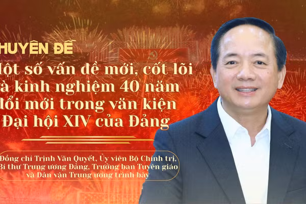 Một số vấn đề mới, cốt lõi và kinh nghiệm 40 năm đổi mới trong văn kiện Đại hội XIV của Đảng