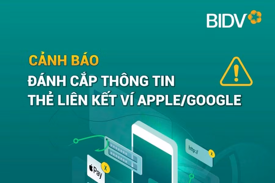 Cảnh báo lừa đảo liên kết ví Apple, Google.