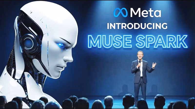 CEO của Meta Mark Zuckerberg tại buổi ra mắt AI mới của hãng. Ảnh: META