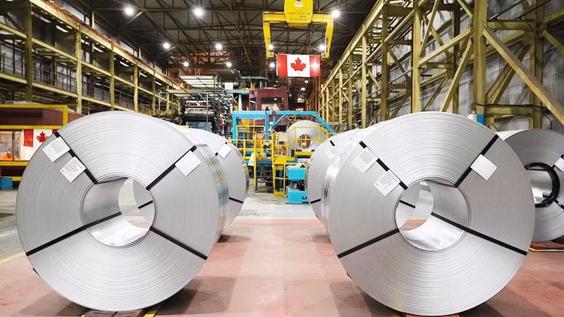 Thép là một trong số những mặt hàng của Canada bị Mỹ áp mức thuế 50%. Ảnh: CNBC