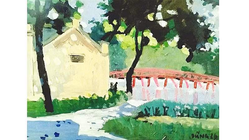 "Hồ Gươm", acrylic, 31x41cm, 2026.