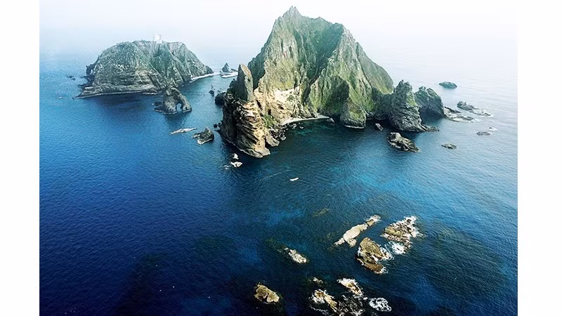 Quần đảo Dokdo/Takeshima. Ảnh: GETTY IMAGES 