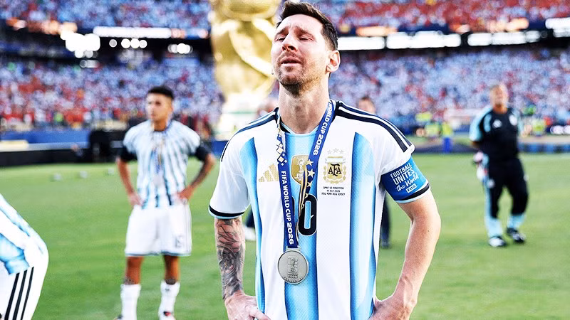 Messi không kìm được cảm xúc sau trận chung kết World Cup 2026.