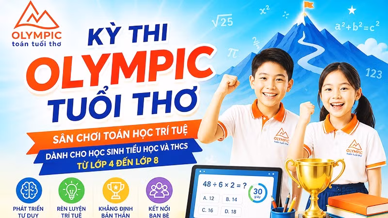 Kỳ thi Olympic Toán Tuổi thơ 2026