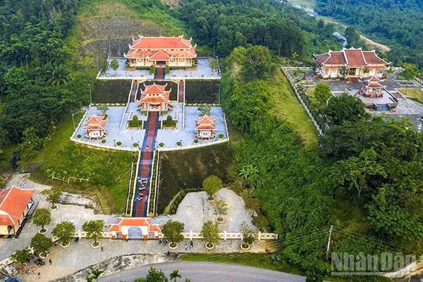 Khu di tích lịch sử cách mạng Trung Trung Bộ-Nước Oa tại xã Trà Tân. (Ảnh: QUÂN VẠN)