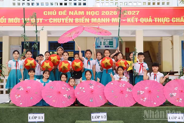 Năm học 2026-2027, xã miền núi Sơn Cẩm Hà có 2.495 trẻ em, học sinh đến lớp. (Ảnh: Anh Quân)