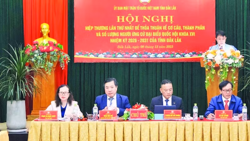 Ủy ban MTTQ Việt Nam tỉnh Đắk Lắk tổ chức hiệp thương lần thứ nhất để thỏa thuận về cơ cấu, thành phần và số lượng người ứng cử Đại biểu Quốc hội khóa XVI của tỉnh.