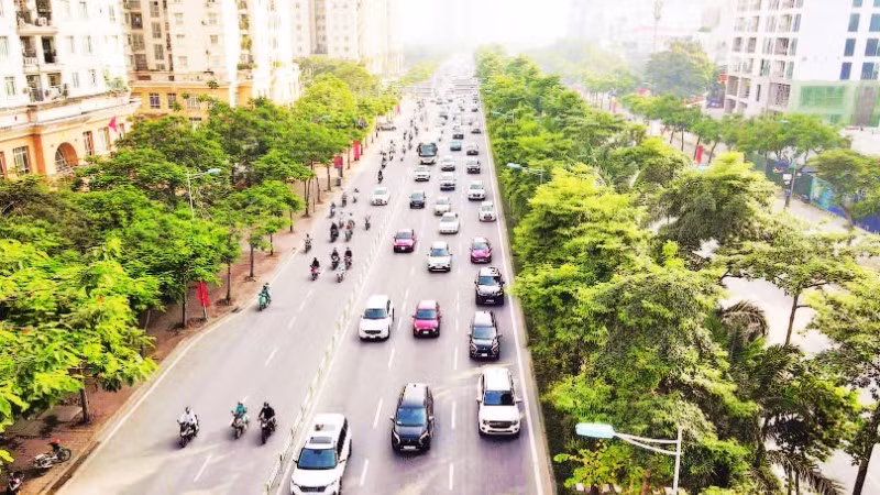 Tình trạng giao thông trên đường Võ Chí Công đã bước đầu trật tự, thuận lợi hơn.