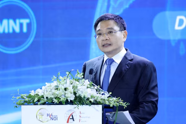 Phó Thủ tướng Chính phủ Nguyễn Văn Thắng phát biểu khai mạc Hội nghị thường niên Diễn đàn Chứng khoán châu Á (ASF) lần thứ 31. (Ảnh: chinhphu.vn/Đức Tuân)