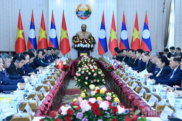 Quang cảnh cuộc hội đàm. (Ảnh: THANH GIANG)