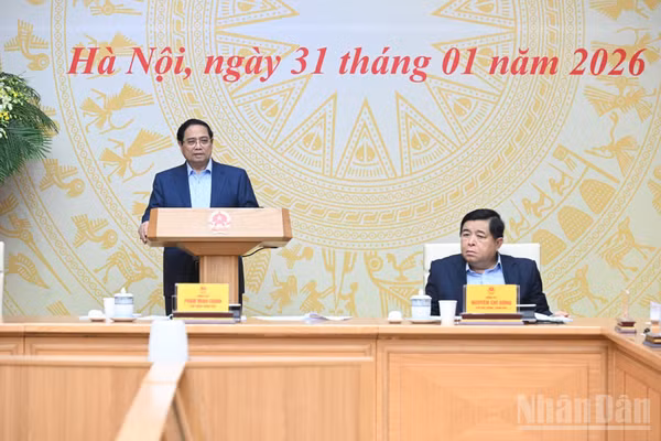 Thủ tướng Chính phủ Phạm Minh Chính phát biểu ý kiến tại Phiên họp lần thứ tư của Ban Chỉ đạo. (Ảnh: Trần Hải)