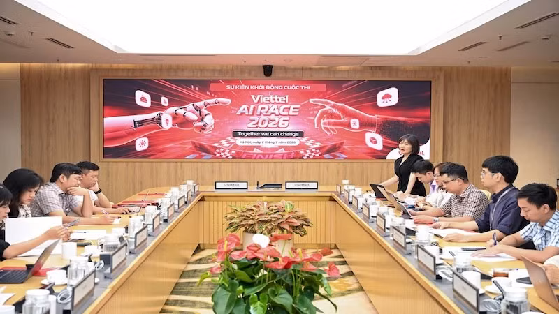 Quang cảnh Lễ phát động cuộc thi Viettel AI Race 2026.
