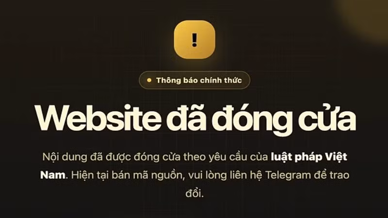 Một website phim lậu đóng cửa sau Công điện của Thủ tướng về tăng cường chống xâm phạm quyền sở hữu trí tuệ được ban hành.