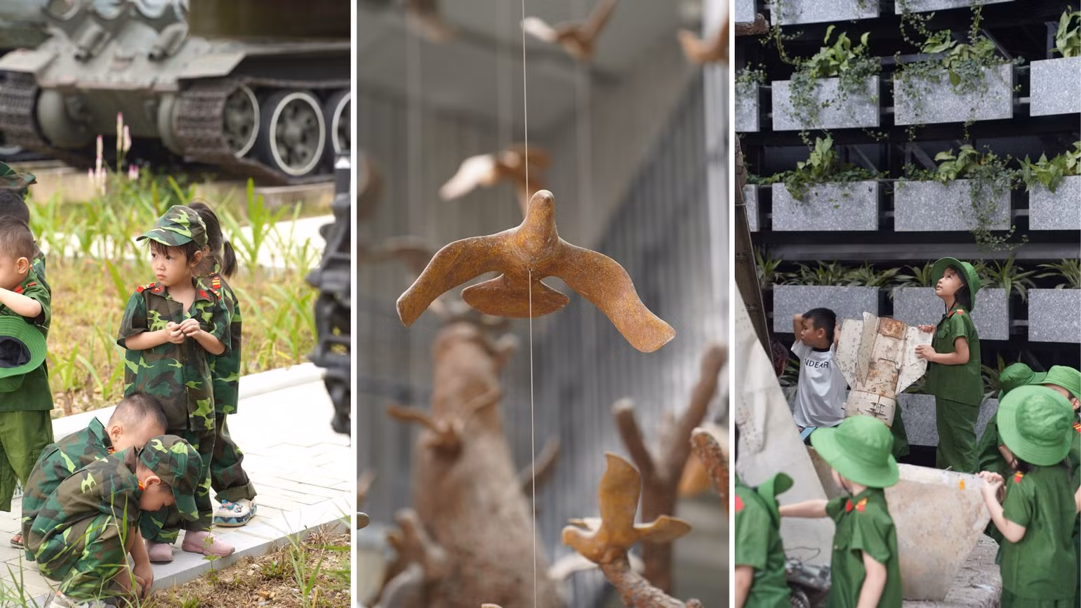 Cảnh tượng dòng người đông đúc từ từ di chuyển, đứng ngắm từng hiện vật tạo nên một khung cảnh nhộn nhịp, có cả các bạn trẻ, gia đình, và những đoàn cựu chiến binh từ khắp nơi cũng có mặt để tham quan và ôn lại những ký ức oai hùng của lịch sử quân sự. Cảnh tượng dòng người đông đúc từ từ di chuyển, đứng ngắm từng hiện vật tạo nên một khung cảnh nhộn nhịp, có cả các bạn trẻ, gia đình, và những đoàn cựu chiến binh từ khắp nơi cũng có mặt để tham quan và ôn lại những ký ức oai hùng của lịch sử quân sự.