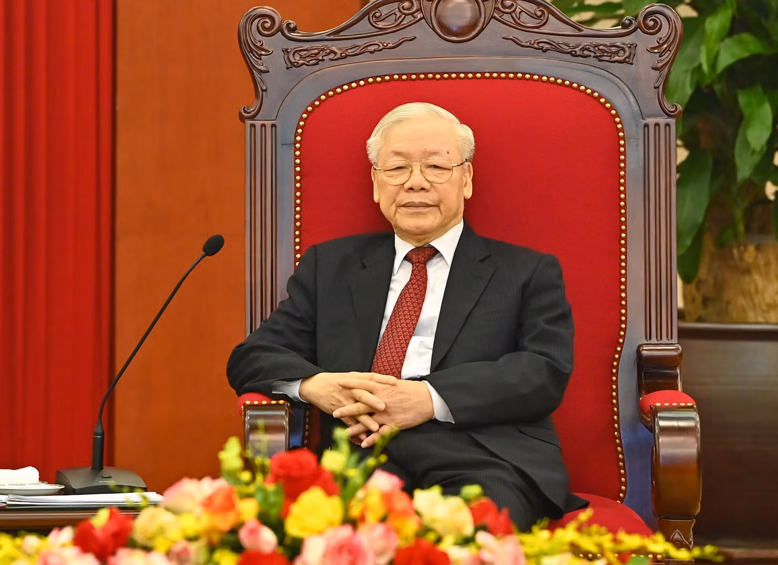 Tổng Bí thư Nguyễn Phú Trọng tại buổi tiếp Bộ trưởng Ngoại giao Hoa Kỳ. Tổng Bí thư Nguyễn Phú Trọng tại buổi tiếp Bộ trưởng Ngoại giao Hoa Kỳ.