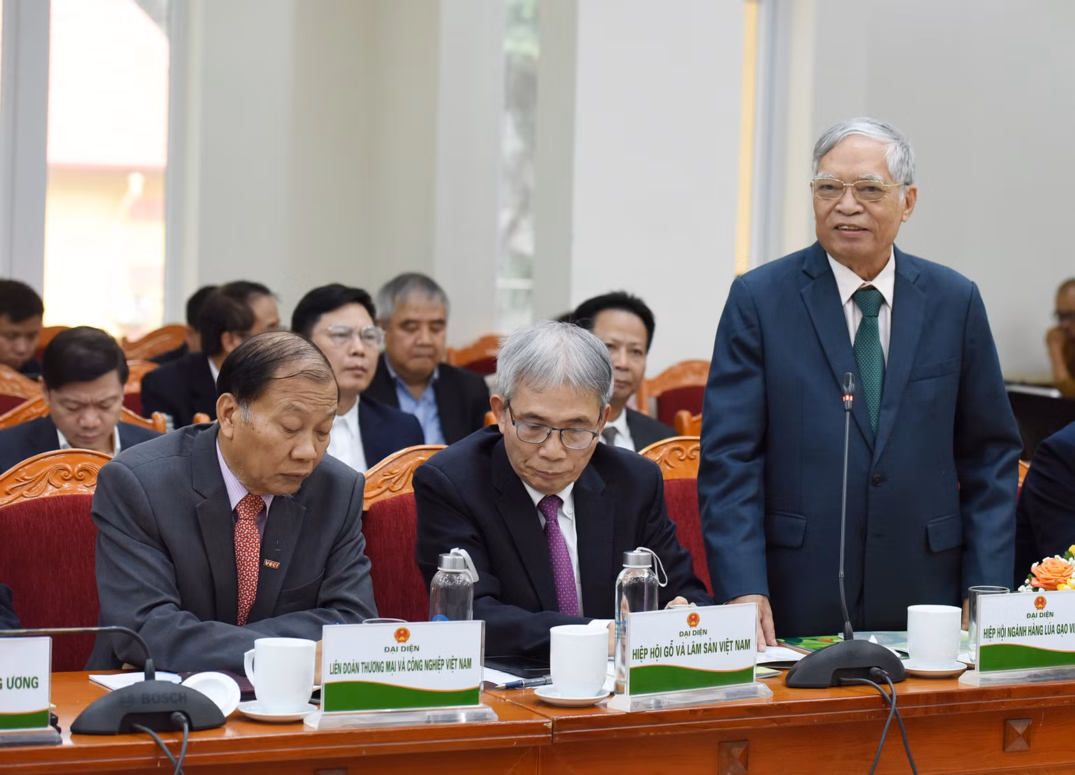 Đại diện lãnh đạo Hiệp hội ngành hàng lúa gạo Việt Nam phát biểu.