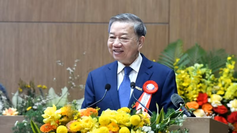 Tổng Bí thư Tô Lâm phát biểu ý kiến chỉ đạo Đại hội.
