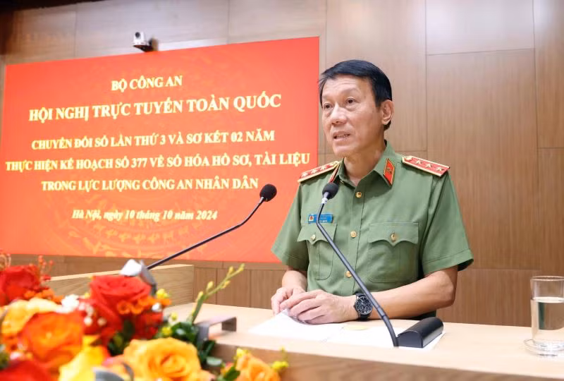 Thượng tướng Lương Tam Quang phát biểu chỉ đạo.
