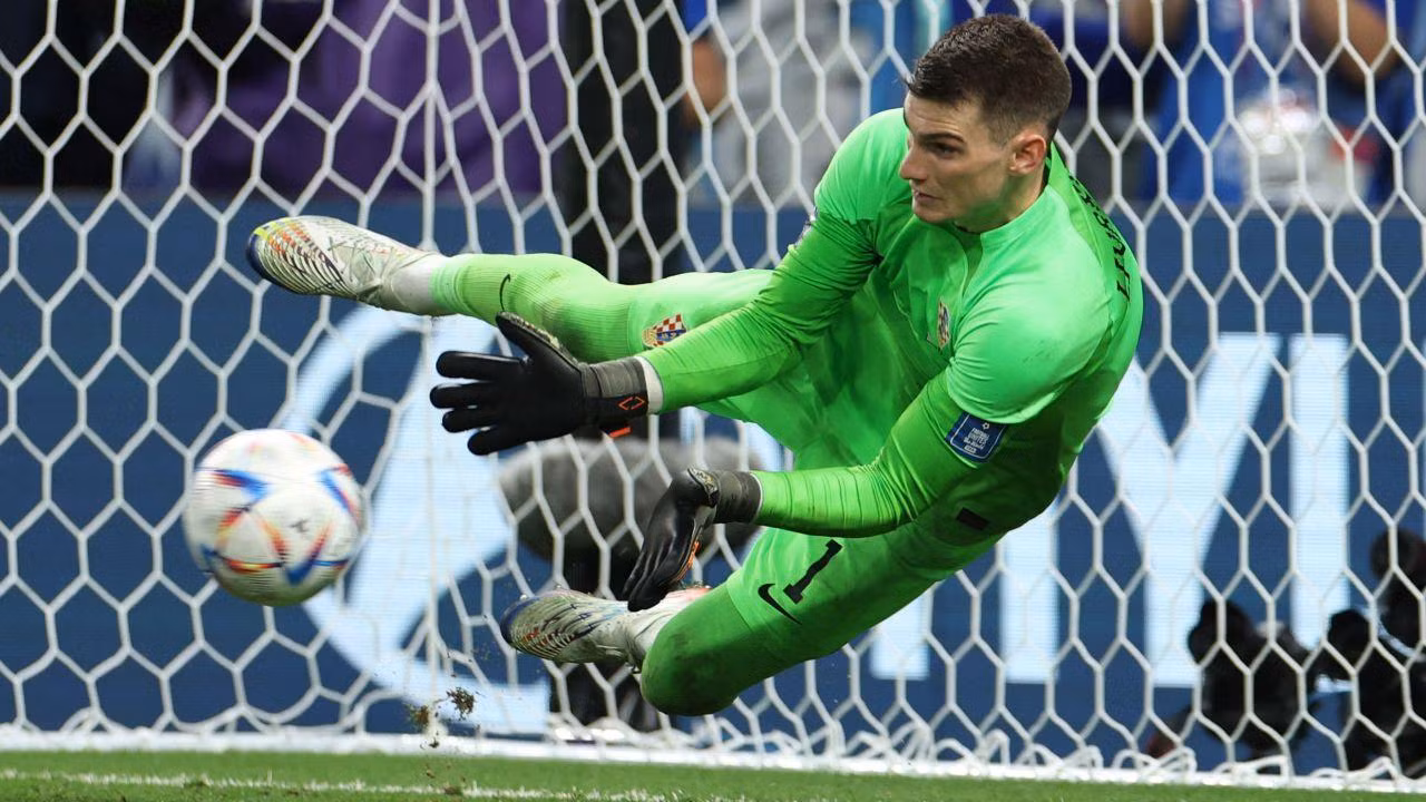 Livakovic đã ba lần cản phá thành công pha sút luân lưu của Nhật Bản, ở vòng 16 đội World Cup 2022. (Ảnh: Reuters) Livakovic đã ba lần cản phá thành công pha sút luân lưu của Nhật Bản, ở vòng 16 đội World Cup 2022. (Ảnh: Reuters)