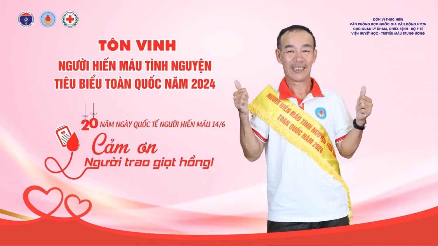 Ông Vũ Đình Phẩm (57 tuổi, TP Hồ Chí Minh) đã có tới 104 lần hiến máu. Ông Vũ Đình Phẩm (57 tuổi, TP Hồ Chí Minh) đã có tới 104 lần hiến máu.