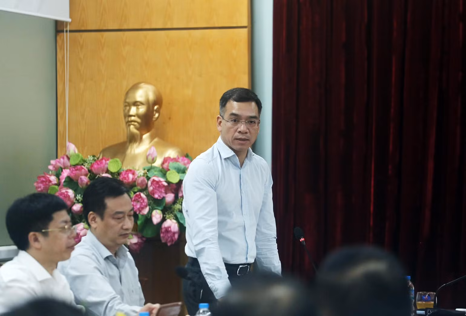 Tiến sĩ, bác sĩ Hà Anh Đức - Cục trưởng Cục Quản lý khám, chữa bệnh phát biểu. Tiến sĩ, bác sĩ Hà Anh Đức - Cục trưởng Cục Quản lý khám, chữa bệnh phát biểu.