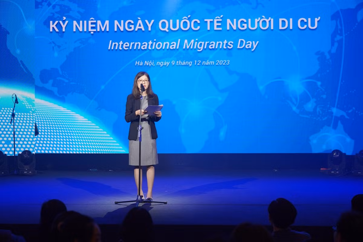 Bà Phan Thị Minh Giang, Phó Cục trưởng Cục Lãnh sự (Bộ Ngoại giao) phát biểu.