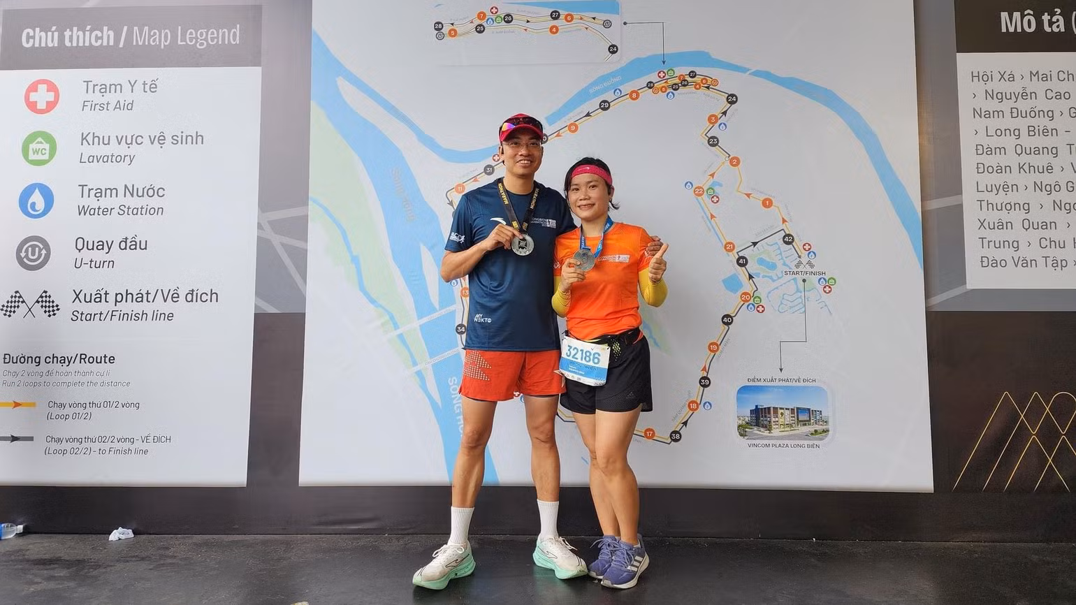 Những bước chạy của anh luôn có vợ đồng hành.