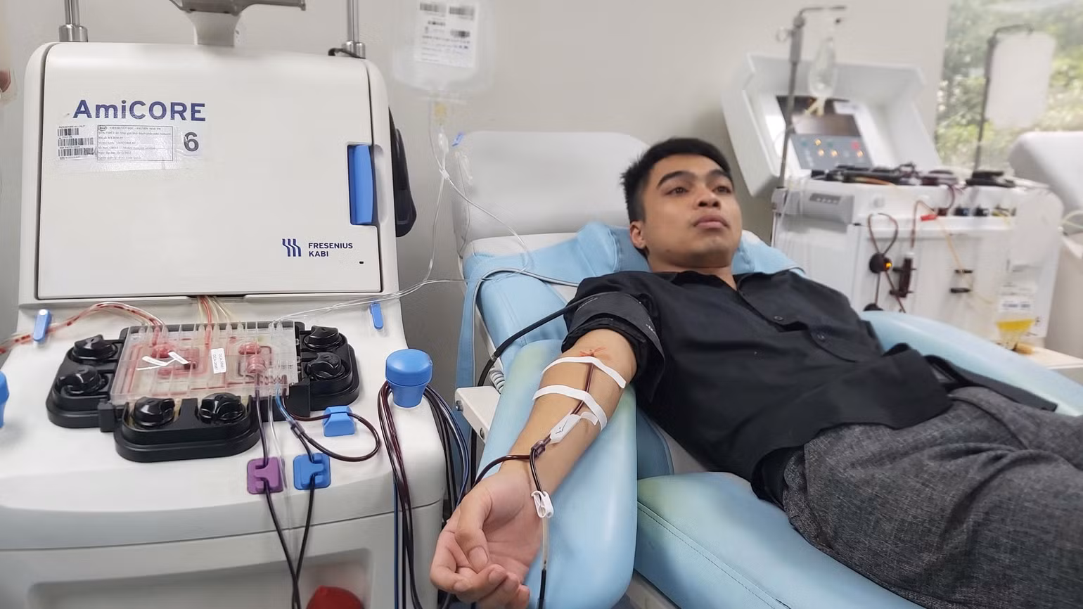 Nguyễn Đức Lâm đều đặn từ Nam Định lên Hà Nội hiến tiểu cầu.