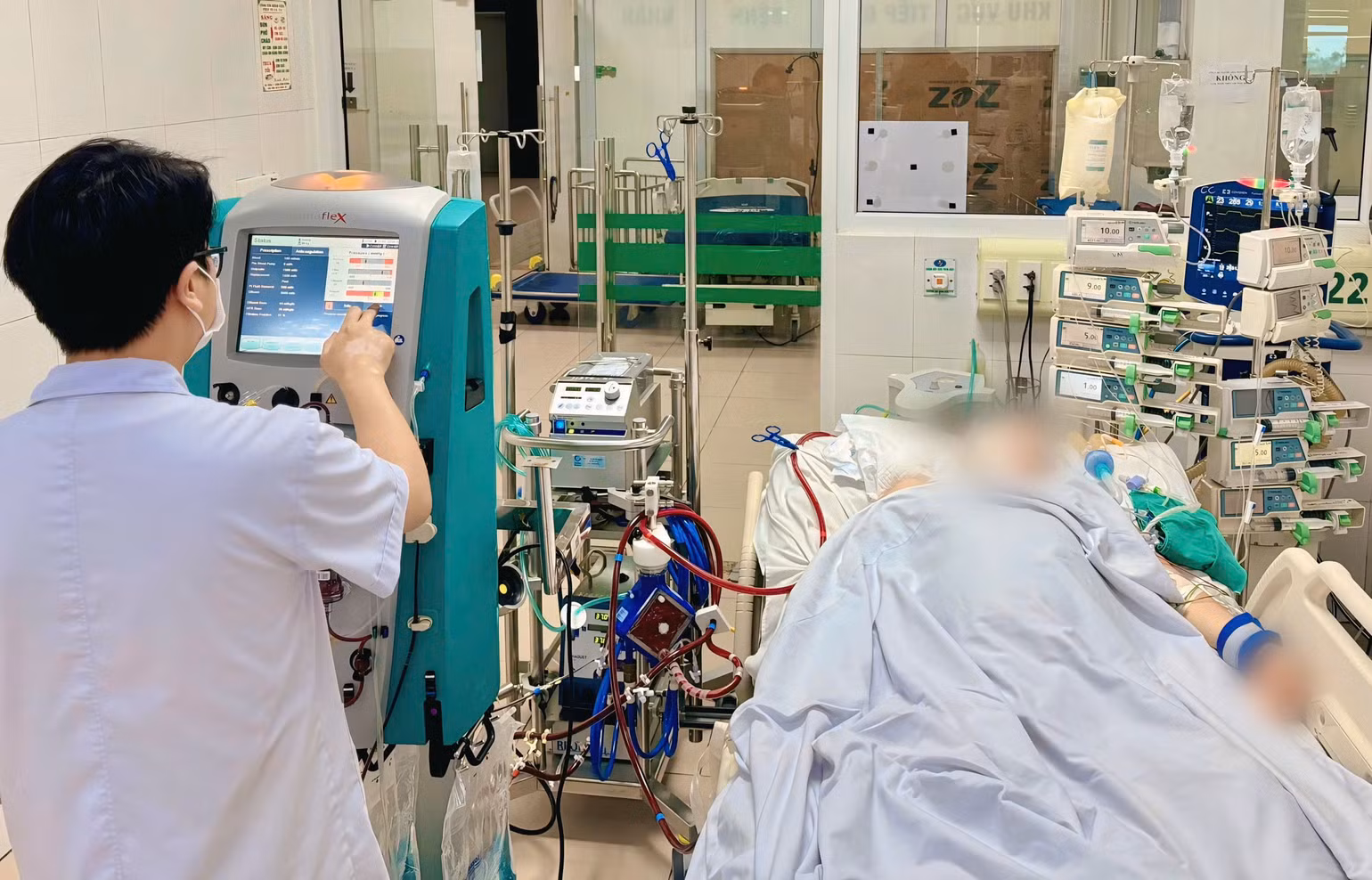 Sau bảy lần thay huyết tương liên tiếp, tiểu cầu của bệnh nhân bắt đầu tăng dần, các vị trí chảy máu ổn định.