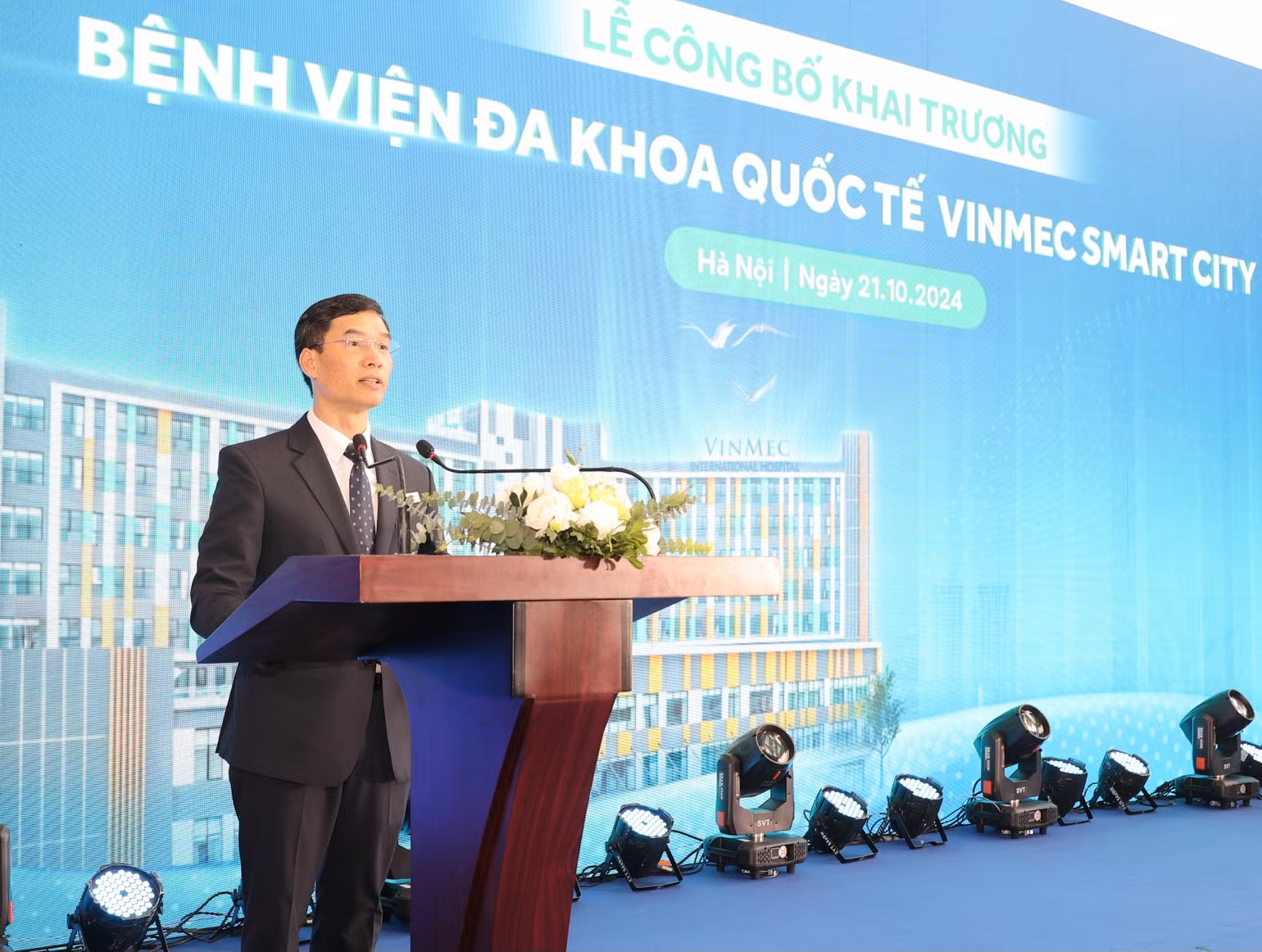 Thạc sĩ, bác sĩ Hoàng Đức Vinh, Giám đốc chuyên môn Bệnh viện Vinmec Smart City phát biểu. Thạc sĩ, bác sĩ Hoàng Đức Vinh, Giám đốc chuyên môn Bệnh viện Vinmec Smart City phát biểu.