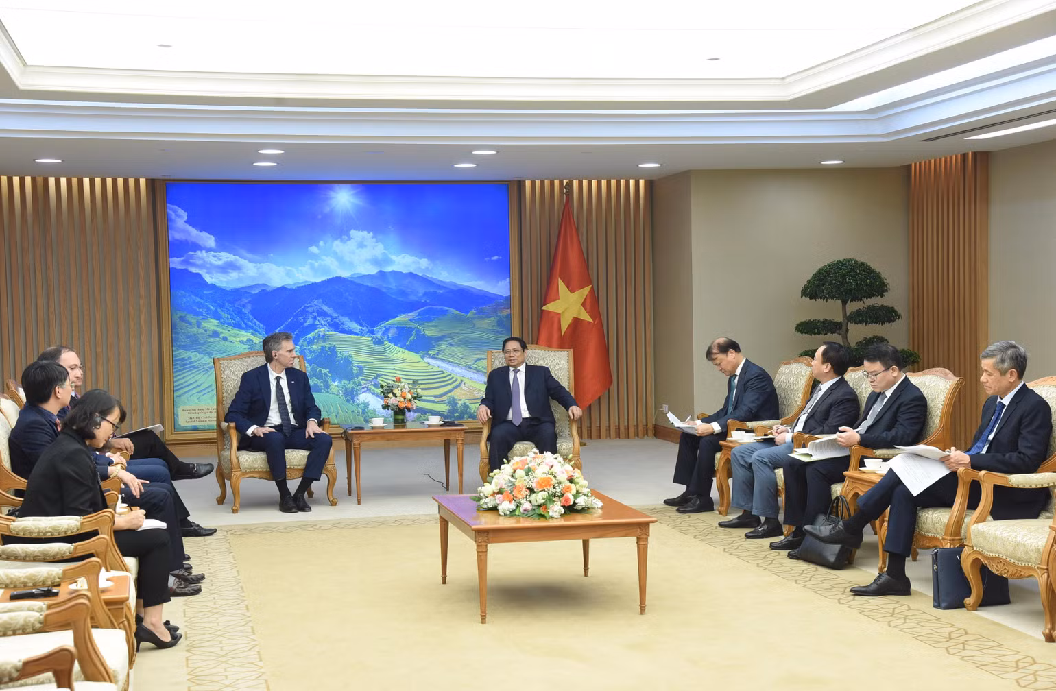 Toàn cảnh buổi tiếp đón.