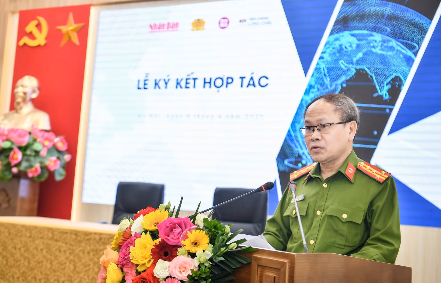 Đại tá Ngô Như Cường, Phó Cục trưởng Cục Cảnh sát Quản lý hành chính về trật tự xã hội (C06), Bộ Công an, phát biểu.