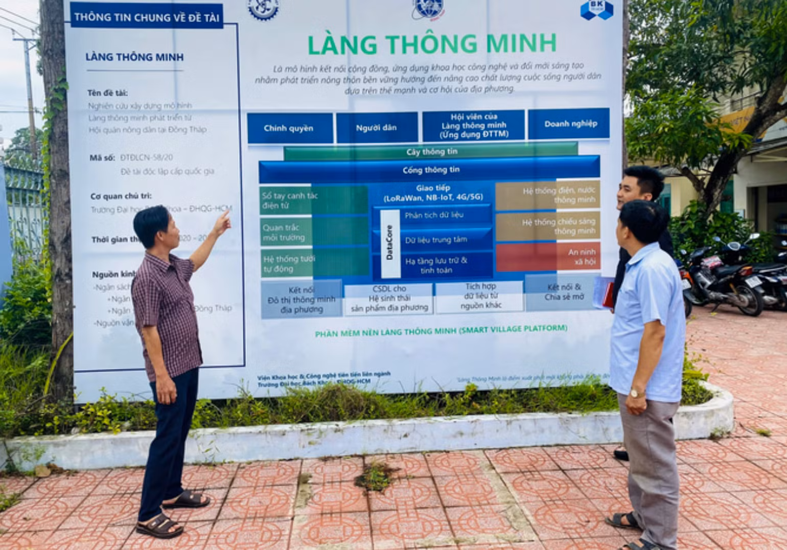 Mô hình làng thông minh xã Tân Thuận Tây, thành phố Cao Lãnh, tỉnh Đồng Tháp. (Ảnh: Bạch Hân)
