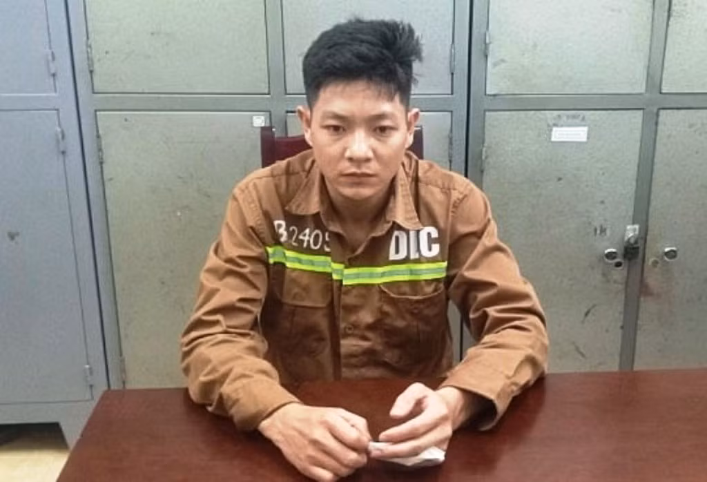 Đối tượng Nguyễn Văn Tuấn là thủ phạm gây ra vụ cướp tiệm vàng, tại tổ 1, thị trấn Tằng Loỏng (Bảo Thắng-Lào Cai) vào trưa 29/6. (Ảnh: THU HƯƠNG)