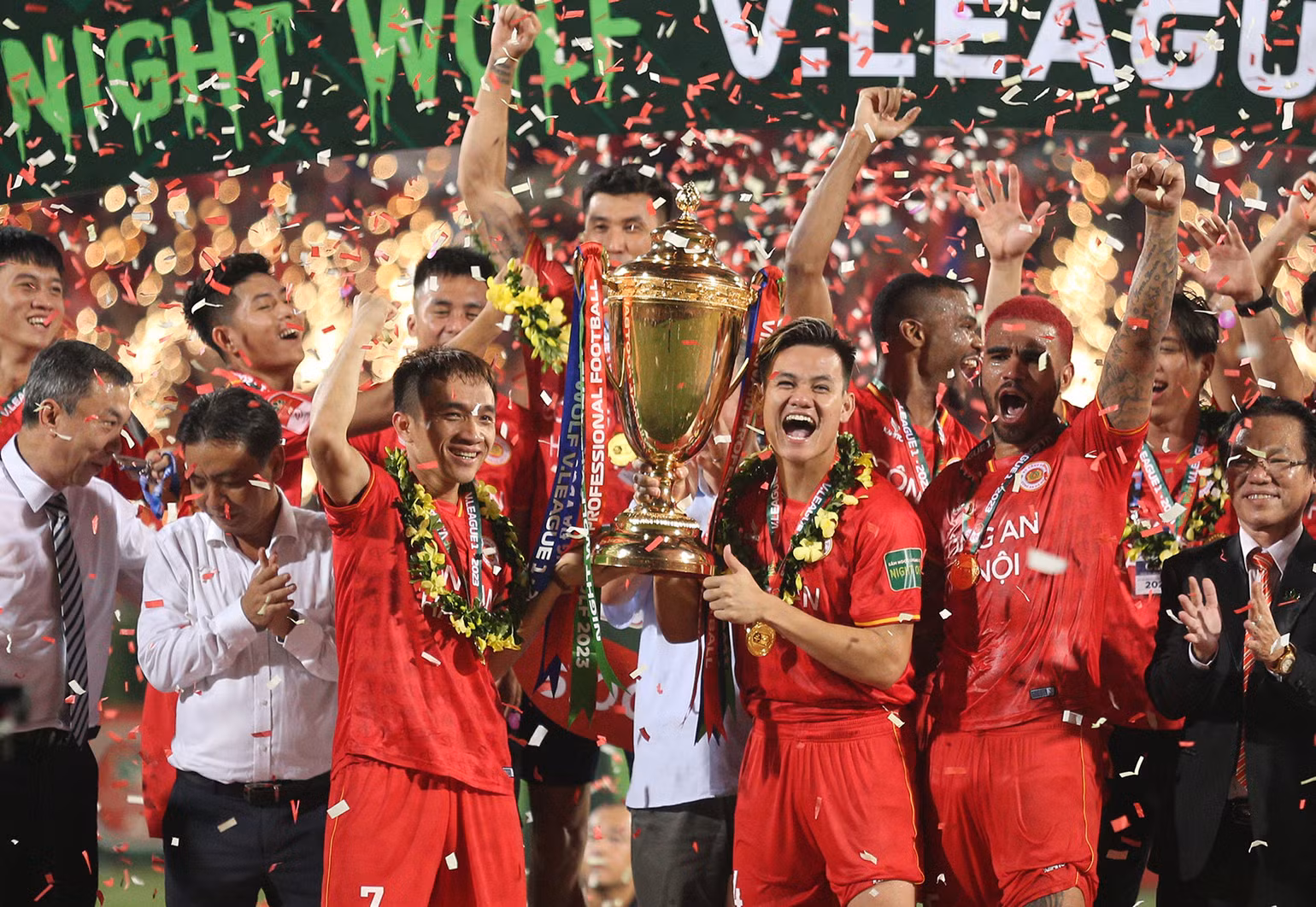 Đội Công an Hà Nội vô địch V.League 1-2023.